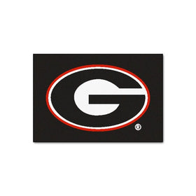 FANMATS NCAA University of Georgia Bulldogs Nylon Face Starter Rug