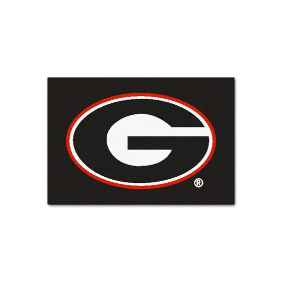 FANMATS NCAA University of Georgia Bulldogs Nylon Face Starter Rug