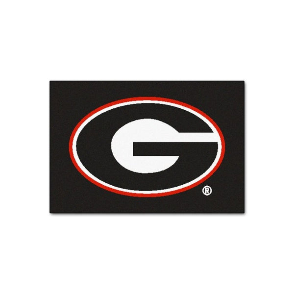 FANMATS NCAA University of Georgia Bulldogs Nylon Face Starter Rug