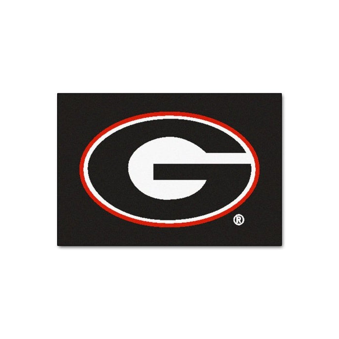 FANMATS NCAA University of Georgia Bulldogs Nylon Face Starter Rug