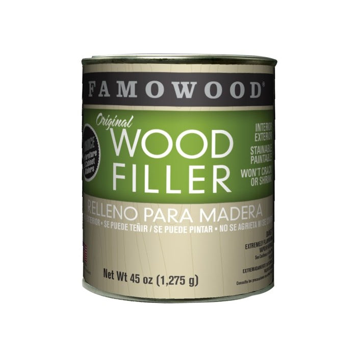 FAMOWOOD Original Wood Filler -Natural/Tupelo - Quart Net Wt 45oz(1,275g)