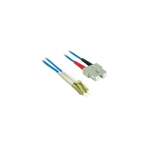 C2G/Cables to Go 37227 LC-SC 62.5/125 OM1 Duplex Multimode PVC Fiber Optic Cable (2 Meter, Blue)