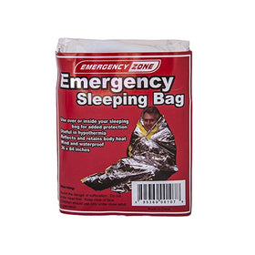 Emergency Sleeping Bag, Survival Bag, Emergency Zone Brand, Reflective Blanket, 1, 5 and 10 Packs Available (1 Pack)