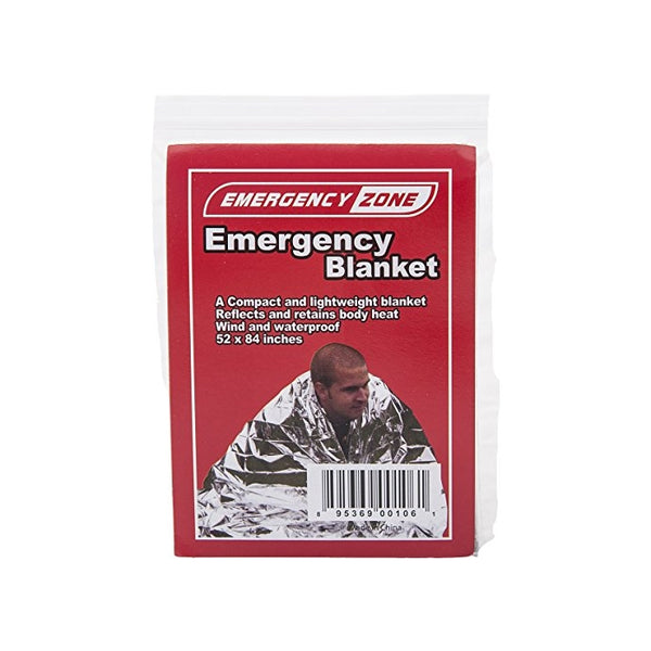 Emergency Reflective Blanket, Emergency Zone Brand, 1, 5 and 10 Packs Available (1 Pack)