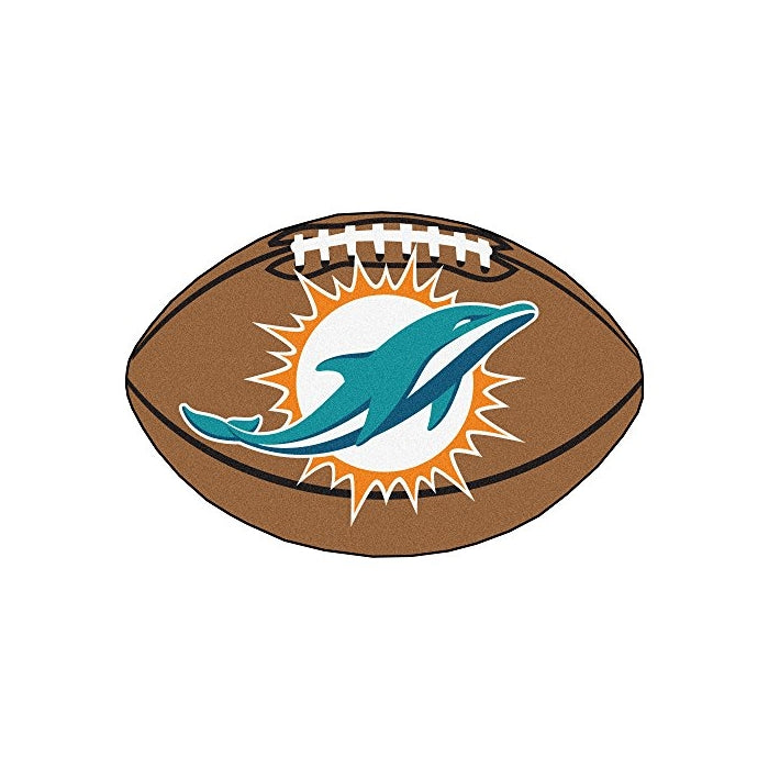 FANMATS NFL Miami Dolphins Nylon Face Football Rug