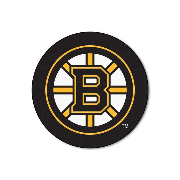 FANMATS NHL Boston Bruins Nylon Face Hockey Puck Rug