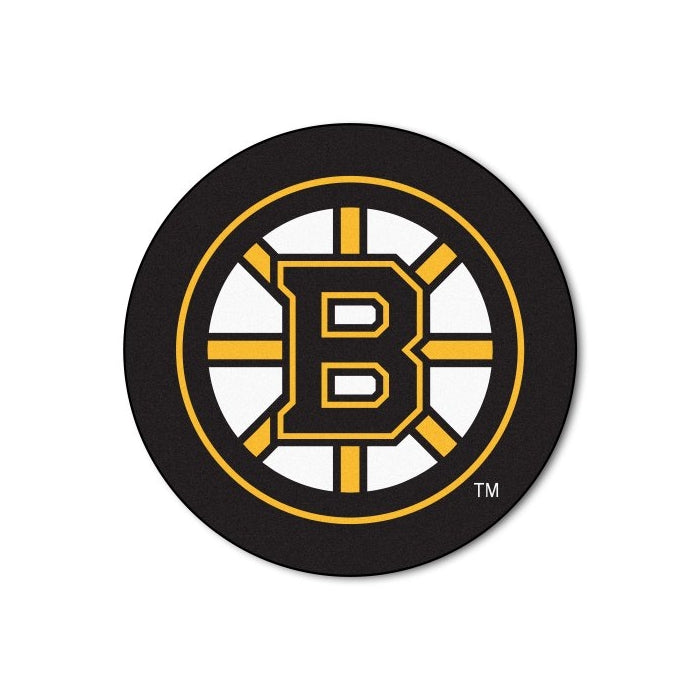 FANMATS NHL Boston Bruins Nylon Face Hockey Puck Rug