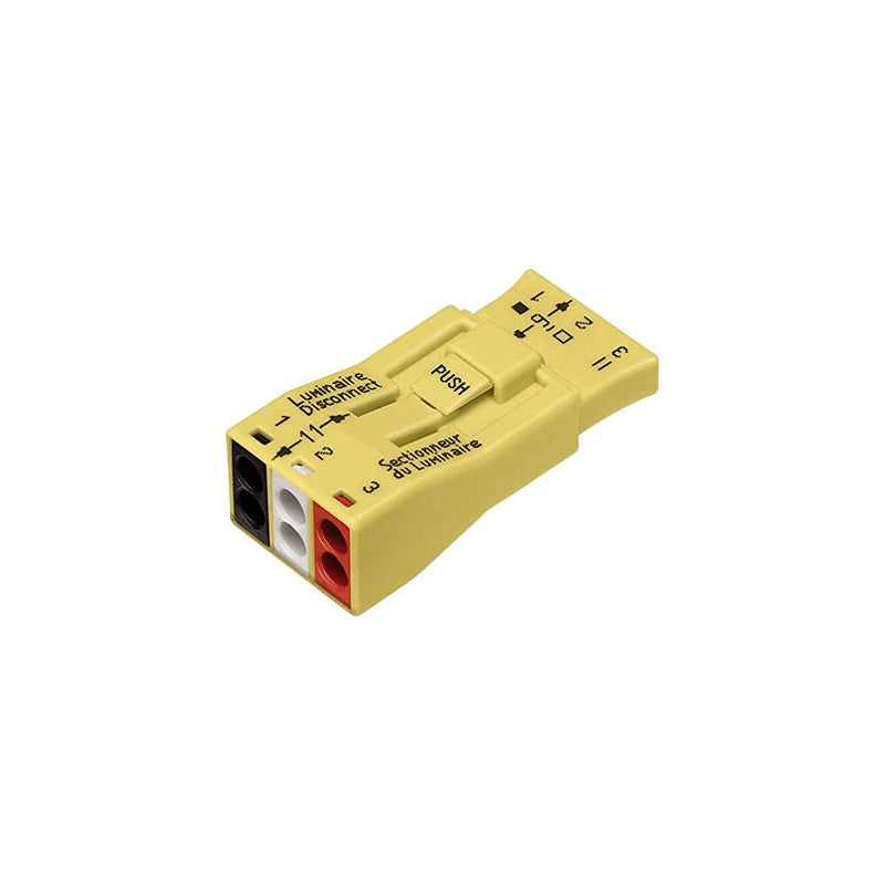 Wago 873-903 LUMI-NUTS PUSH WIRE 3-Pole Connector for Luminaire Disconnect 20 PK