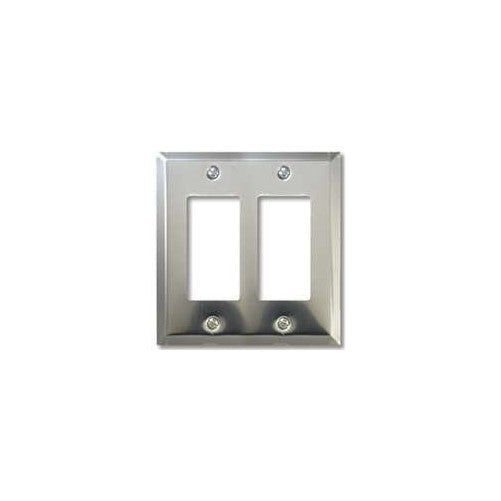 AmerTac 161RR 2 Rocker Polished Chrome Traditional Steel Wallplate