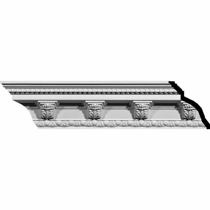 5 1/4"H x 5 1/4"P x 7 1/2"F x 94 1/2"L Attica Acanthus Leaf Crown Moulding