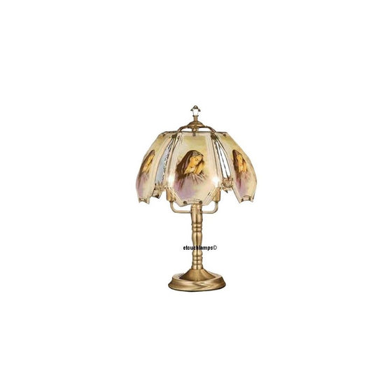 Virgin Mary Touch Lamp 3 with Antique Brass Finish