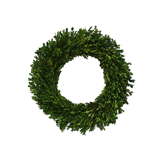 Flora Decor Preserved Garden Boxwood Wreath 22"