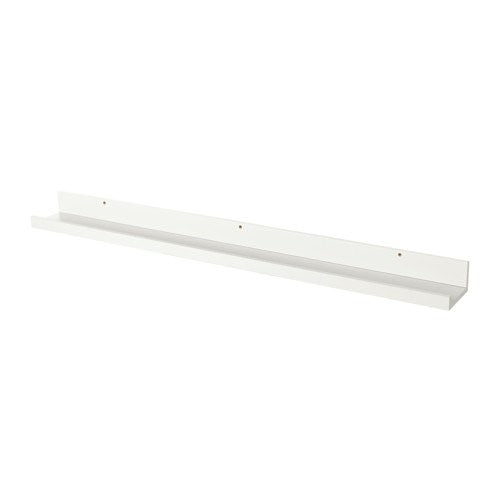 Modern White Floating Ledge for Photos, Pictures and Frames 45.25 inch Long