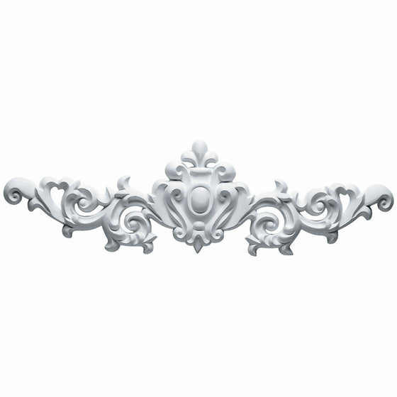 Ekena Millwork ONL22X06X01MA 22 1/2-Inch W X 6 3/4-Inch H X 1 1/8-Inch P Marcella Large Leaf with Scrolls Onlay