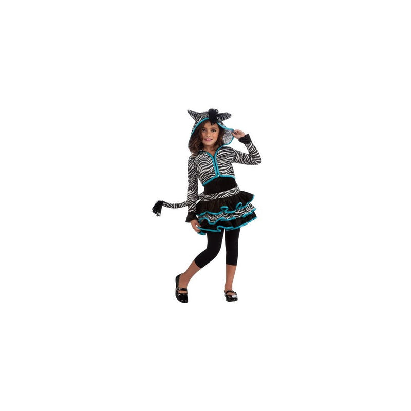 Drama Queens Zebra Hoodie Costume, Large