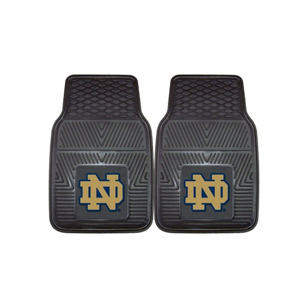 Fanmats Notre Dame Heavy Duty Vinyl Car Mat (2 Piece), 18"x27"