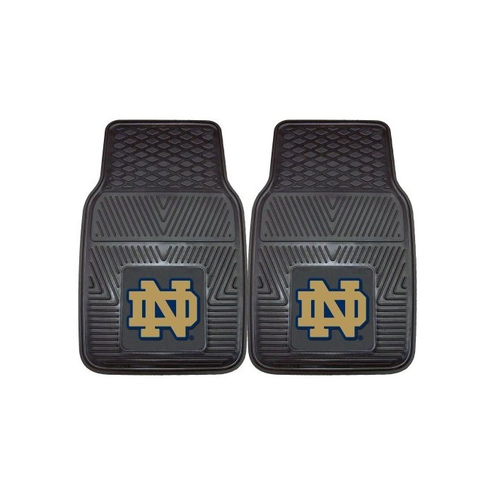 Fanmats Notre Dame Heavy Duty Vinyl Car Mat (2 Piece), 18"x27"