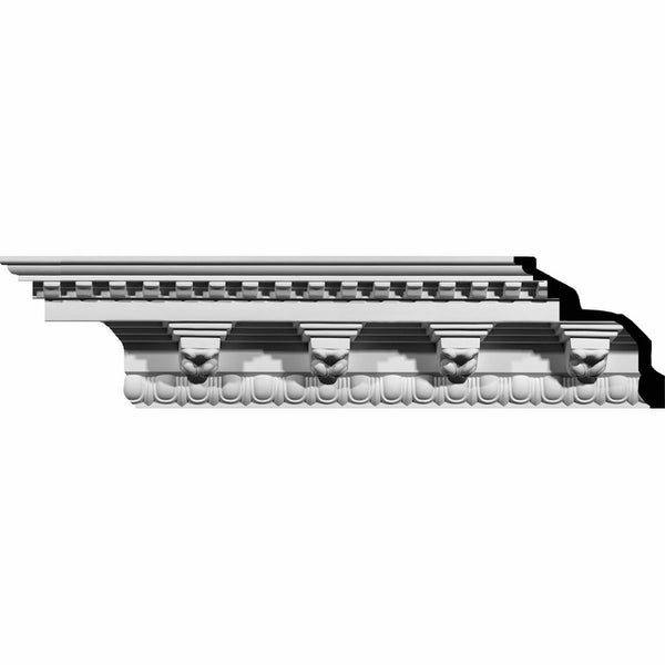 Ekena Millwork MLD06X06X09ST6 1/2-Inch H x 6 1/2-Inch P x 9 1/4-Inch F x 94 1/2-Inch L Stockport Crown Molding