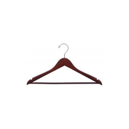 The Great American Hanger Company 200122-050 Wooden Suit Hangers, Walnut Finish, Box of 50