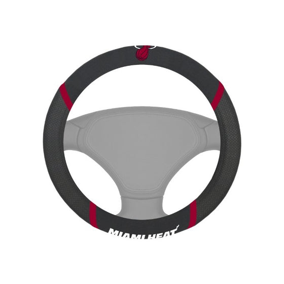 FANMATS NBA Miami Heat Polyester Steering Wheel Cover