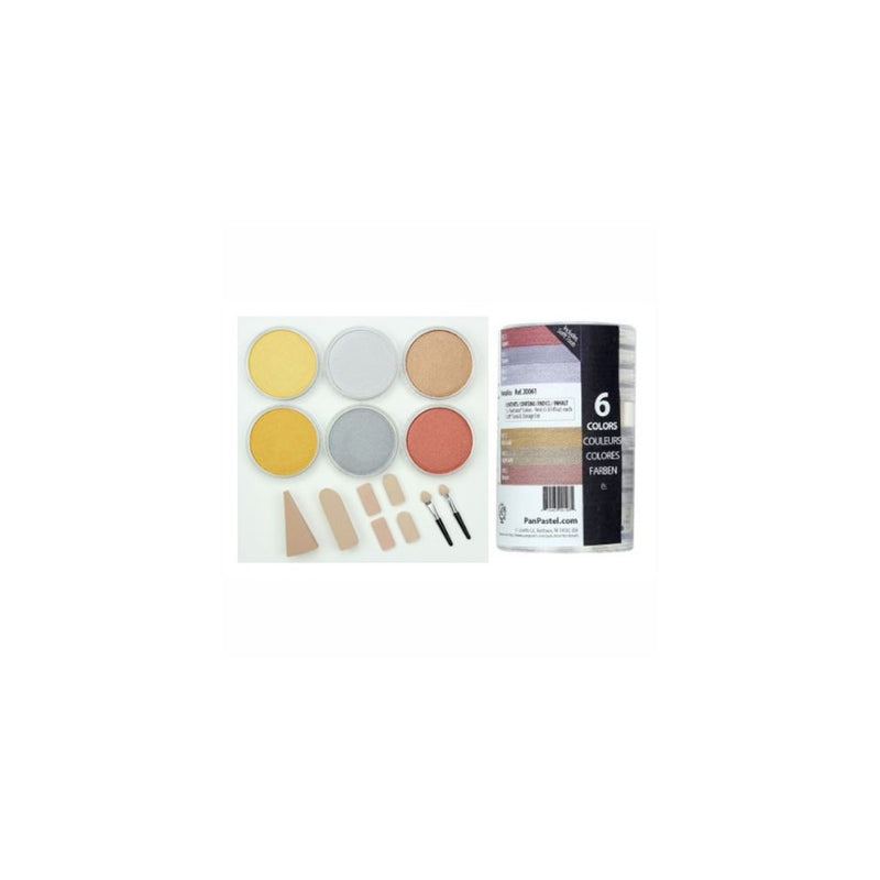 Colorfin 30061 PanPastel Ultra Soft Artist Metallic Pastel Set, 9ml, Set of 6, 6-Pack