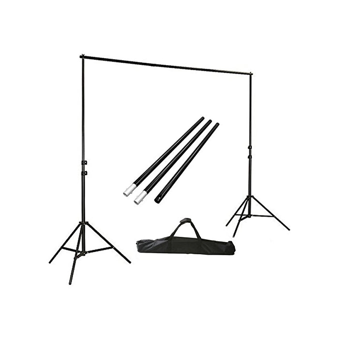 ePhotoInc Photo Video Studio Background stands Adjustable Photography Video Muslin Backdrop Support System Stands Set with Case H904B