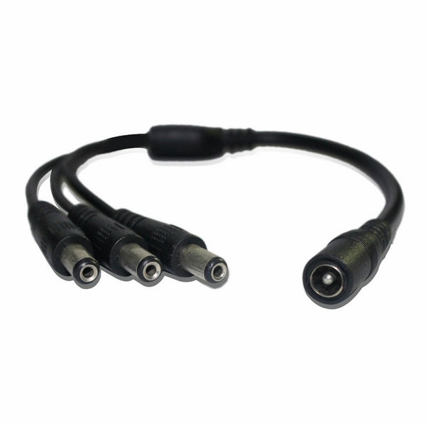 ESUMIC DC Power Female to Male Splitter Adatper Cable for LED Strip Lights CCTV Camera (1TO3)