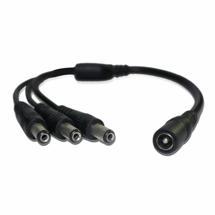 ESUMIC DC Power Female to Male Splitter Adatper Cable for LED Strip Lights CCTV Camera (1TO3)