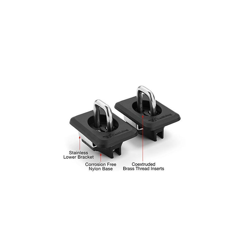 Bull Ring 4001-XT Truck Bed Tie Downs 1 pair | New & Improved | Fits 98-14 F-150 and 98-16 Super Duty | 99-13 Silverado Sierra (Does Not Fit 3500) | 95-18 RAM 09-18 Ram Rail Cap Cut Required