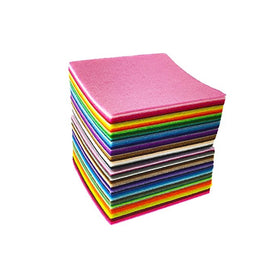 88pcs 4 x 4 inches (10 x 10cm) Assorted Color Mini Felt Fabric Sheets Patchwork Sewing DIY Craft 1mm Thick