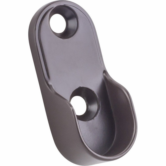 Pack of 6- Oval Bronze Mounting Bracket for Oval Closet Rod Screw-in Type