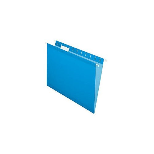 Pendaflex Reinforced Hanging File Folders, Letter Size, Blue, 1/5 Cut, 25/BX (4152 1/5 BLU)