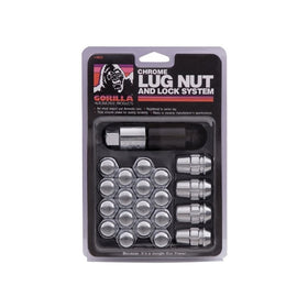 Gorilla Automotive 71743 Acorn Chrome Lug Nut and Lock System (14mm x 1.50 Thread Size)