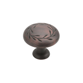 Amerock BP1581-ORB Inspirations Leaf 1-1/4-Inch Diameter Knob, Oil Rubbed Bronze