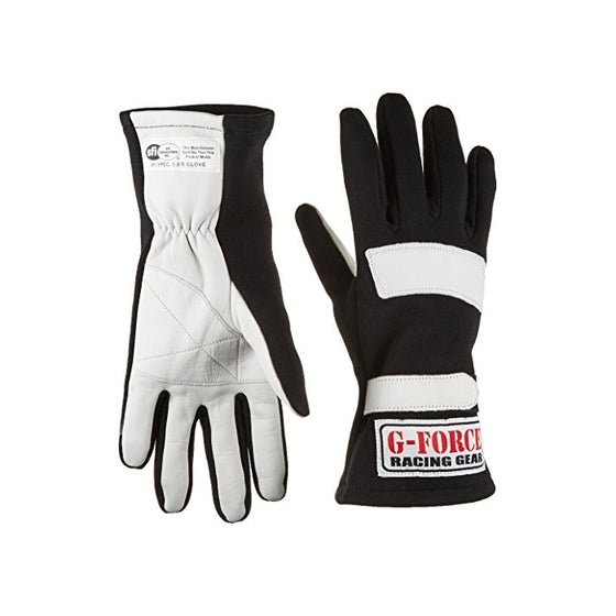 G-Force 4101LRGBK G5 Black Large Junior Racing Gloves