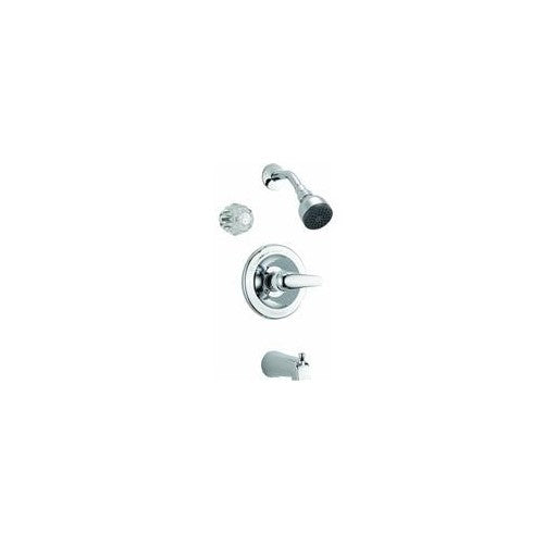 Peerless P188720 Chrome Complete Tub & Shower Faucet With & Lever Handles