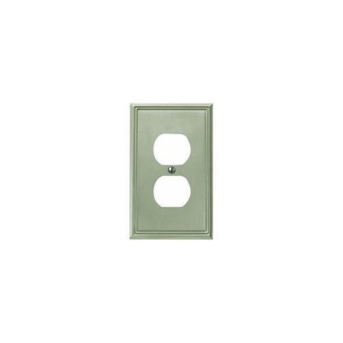 Jackson Deerfield 3108BN Metro Line Brushed Duplex Outlet Wall Plate, Nickel Finish