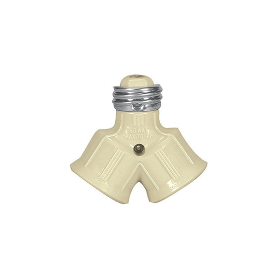 Cooper Wiring Ivory 2Socket Lampholder Adapter BP700V