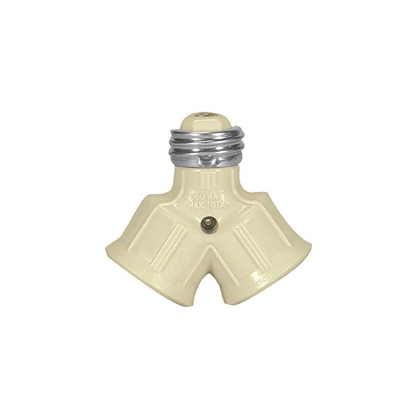 Cooper Wiring Ivory 2Socket Lampholder Adapter BP700V