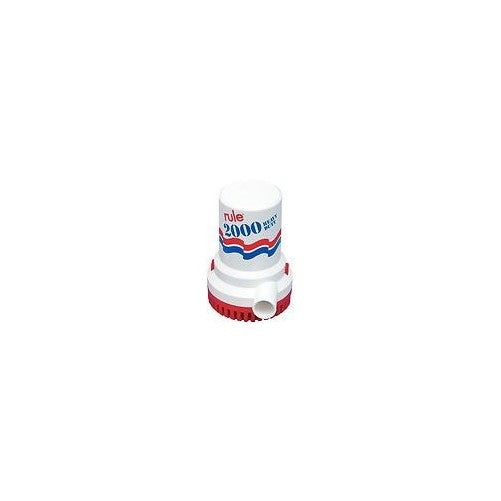 Rule 10 Marine Bilge Pump, 2000 Gallon Per Hour, Non-Automatic, 12 Volt DC