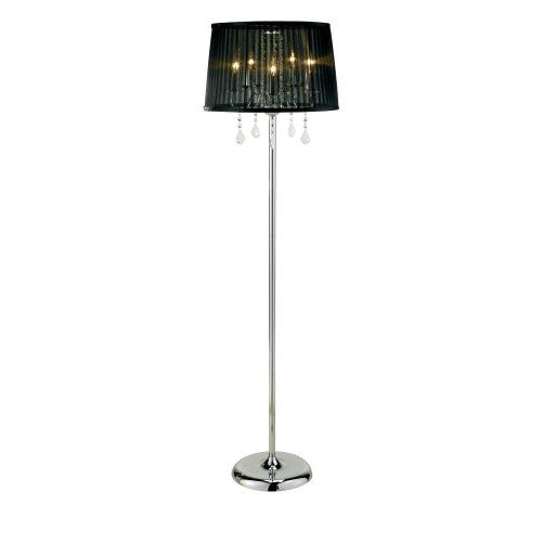 Adesso Cabaret Floor Lamp, Chrome