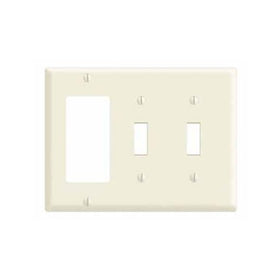 Leviton 001-80421-00I Ivory 3-Gang Combination Wall Plate