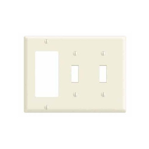 Leviton 001-80421-00I Ivory 3-Gang Combination Wall Plate