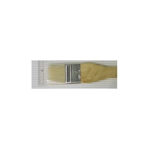Yasutomo Hake Flat Wash Brush with Metal Ferrule, Sheep Hair Bristles, 1 3/8 inch (BFC2)