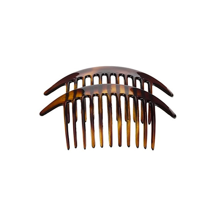 France Luxe Belle Interlocking Comb Pair - Tortoise