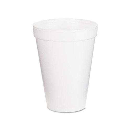 Dart 12J12 - Drink Foam Cups, 12 oz., White, 40 Bags of 25/Carton