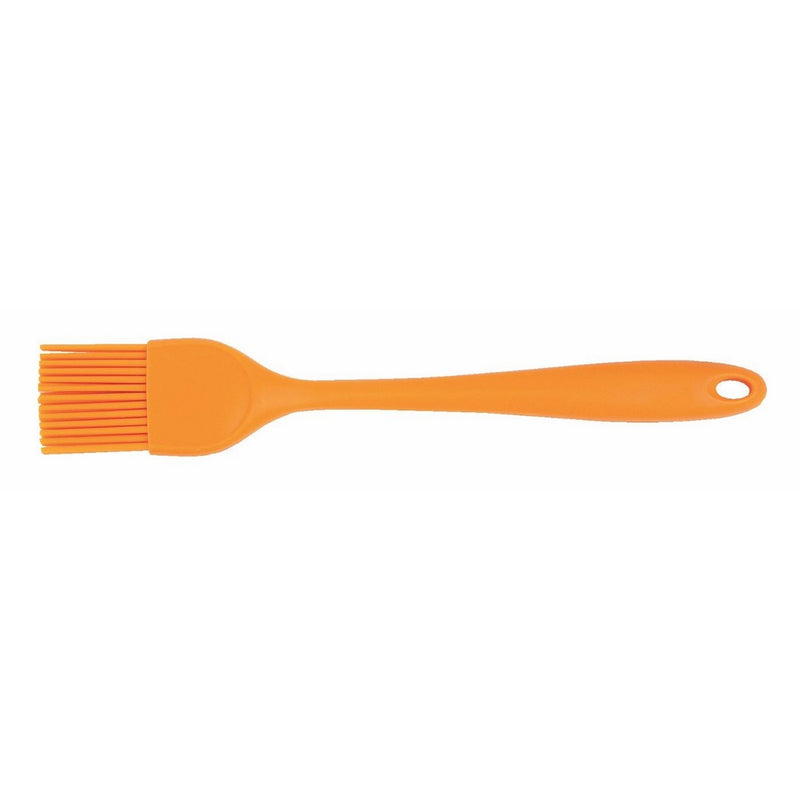 HIC Essential Heat-Resistant Flexible Nonstick Silicone Baking and Basting Brush, 11.25-Inch, Cantaloupe