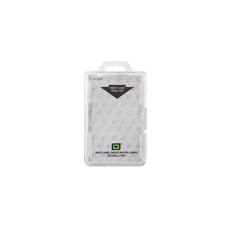 Identity Stronghold Secure Badge Holder Duolite, Clear (IDSH2004-001B-clr)