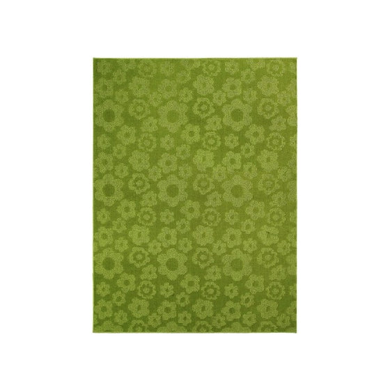 Garland Rug Flowers Area Rug, 5-Feet by 7-Feet, Lime