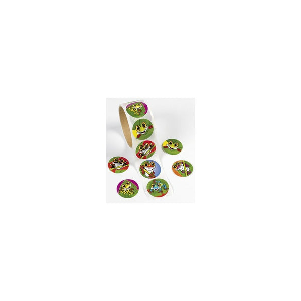 Fun Express Frog Stickers - 100 Piece Roll